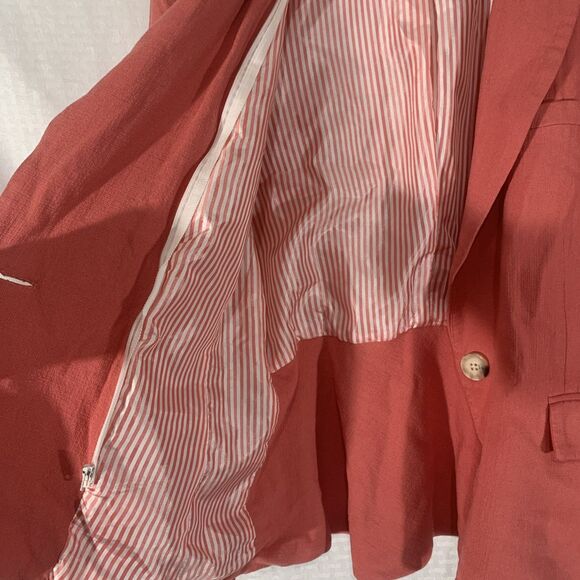 Veronica Beard Danielle Dickey One Button Blazer Coral Womens 12 - Picture 4 of 10